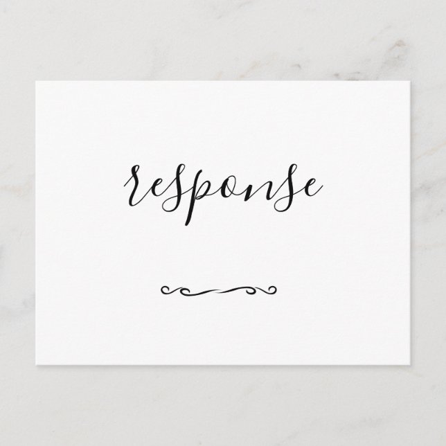 Simple Script Wedding RSVP Postcards (Front)