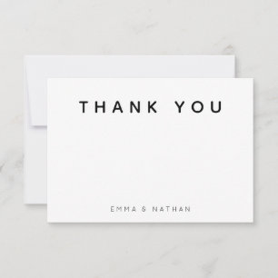 Simple Script  Wedding Thank You Card