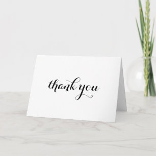 Simple Script Wedding Thank You Card