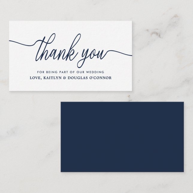 Simple Script Wedding Thank You Enclosure Card (Front/Back)