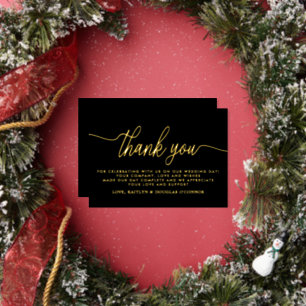 Simple Script Wedding Thank You Real Foil