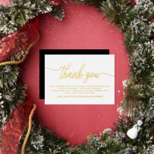 Simple Script Wedding Thank You Real Foil
