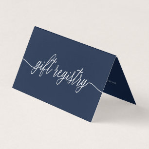 Simple Script With Photo Gift Registry Card