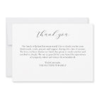 Simple Script Your Message Funeral Thank You Card