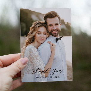 Simple Scripty Photo Thank You Card