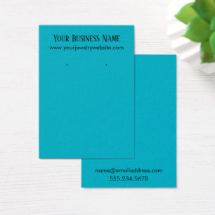 Simple Scuba Blue Earring Holder Display Cards