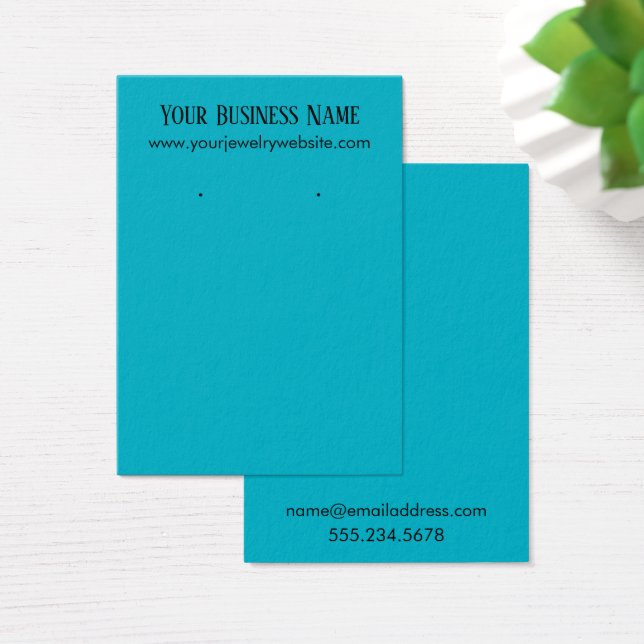 Simple Scuba Blue Earring Holder Display Cards (Desk)