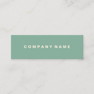 Simple Sea Foam Green Mini Business Card