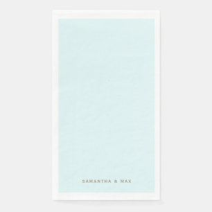 Simple Seafoam Personalised Modern Guest Paper  Napkin