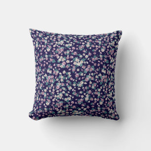 Simple seamless floral pattern with bright colorfu cushion