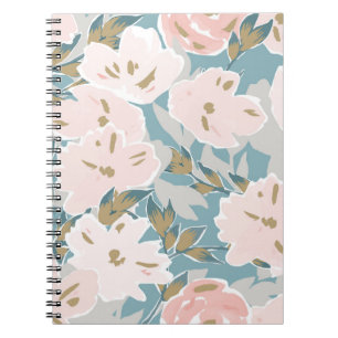 Simple seamless pattern of hand drawn gouache flow notebook