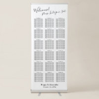 Simple Seating Chart with 180 Guest Names