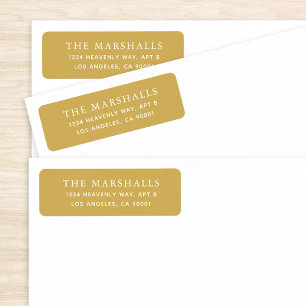 Simple Serif Last Name Gold