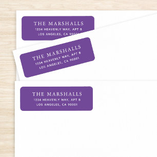 Simple Serif Last Name Purple