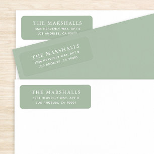 Simple Serif Last Name Sage Green