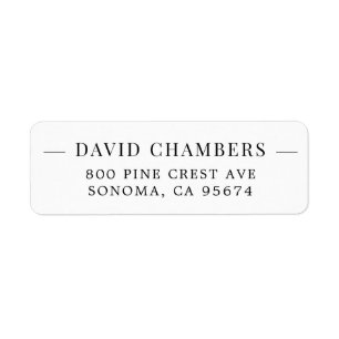 Simple Serif Return Address Label