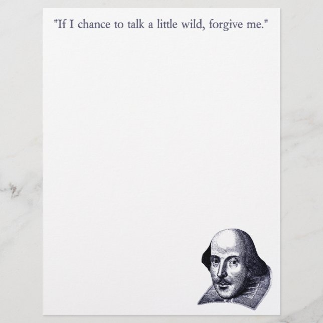 Simple Shakespeare Letterhead (Front)