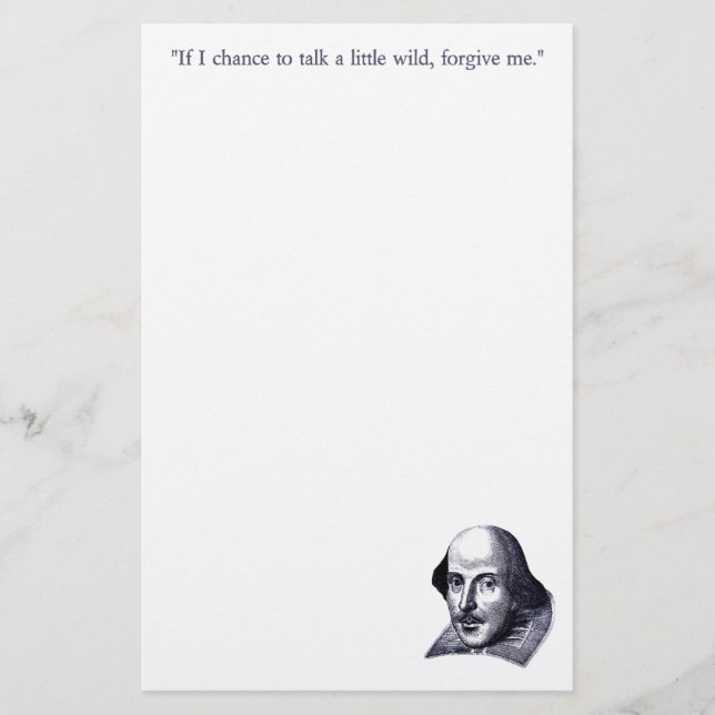 Simple Shakespeare Stationery (Front)