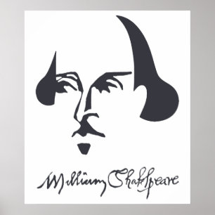 Simple Shakespeare with Signature Poster