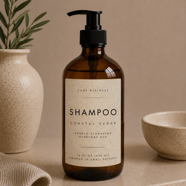 Simple Shampoo Business Branding Label (Creator Uploaded)