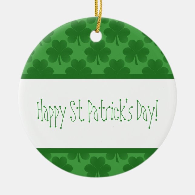 Simple Shamrocks Ornament (Front)