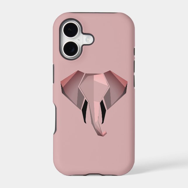 Simple Shapes Geometrics Elephant Head  (Back)