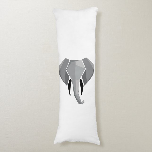 Simple Shapes Geometrics Elephant Head  Body Cushion (Front Vertical)