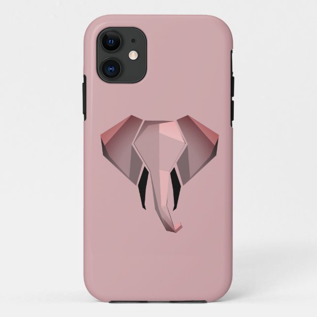Simple Shapes Geometrics Elephant Head  Case-Mate iPhone Case (Back)