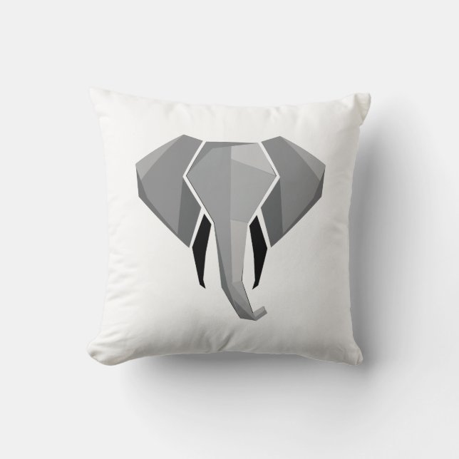 Simple Shapes Geometrics Elephant Head  Cushion (Front)
