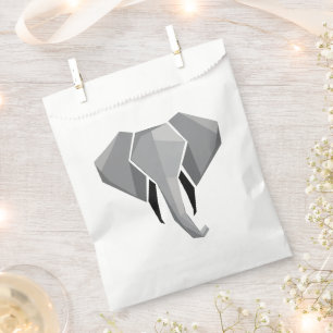 Simple Shapes Geometrics Elephant Head Favour Bags
