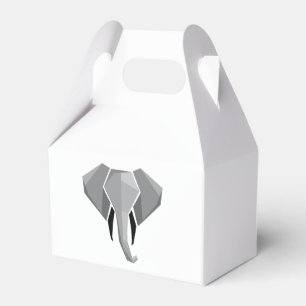 Simple Shapes Geometrics Elephant Head Favour Box