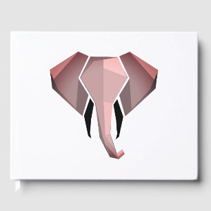 Simple Shapes Geometrics Elephant Head Guest Book