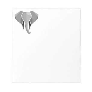 Simple Shapes Geometrics Elephant Head  Notepad