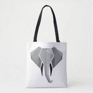 Simple Shapes Geometrics Elephant Head  Tote Bag