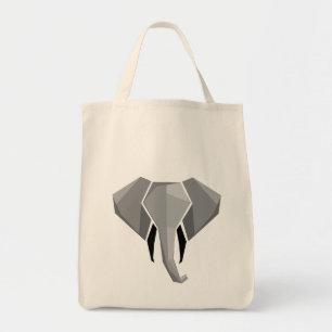 Simple Shapes Geometrics Elephant Head  Tote Bag