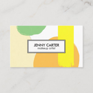 Simple Shapes Minimalist Cool Green Gold Business Card