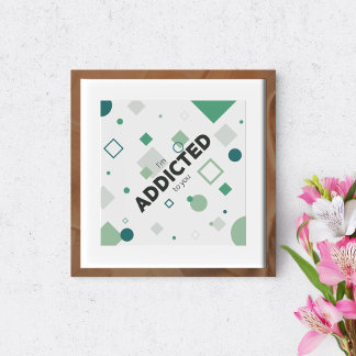 Simple shapes with motivational text. poster