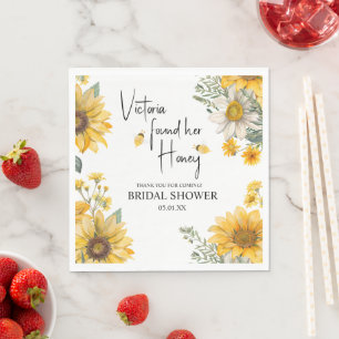 Simple She’s Found Her Honey Bee Bridal Shower Napkin