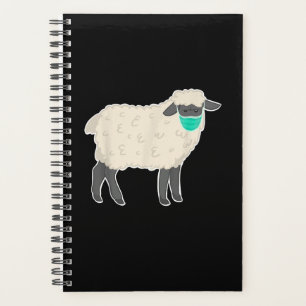 Simple Sheep Wearing Mask Cute Animal gift Planner