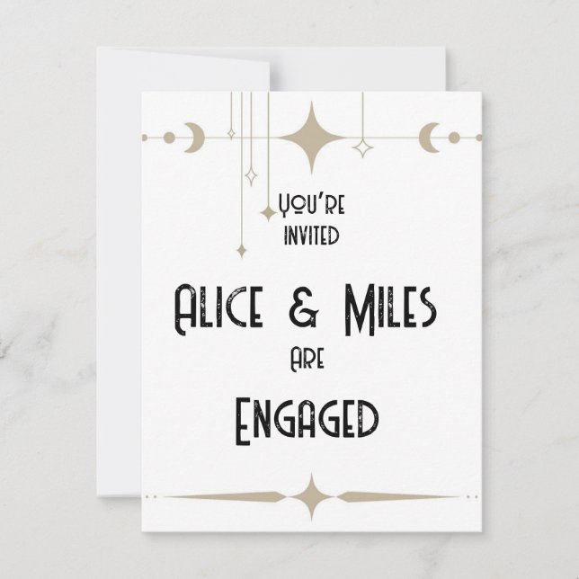 Simple Shimmer  Invitation (Front)