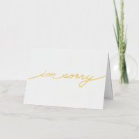 Simple Shiny I'm Sorry Foil Greeting Card