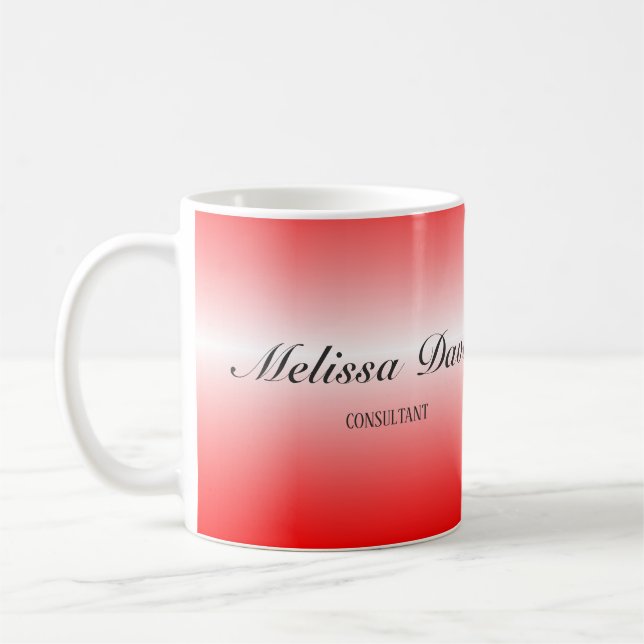 Simple shiny red coffee mug (Left)