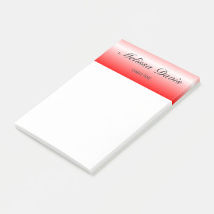 Simple shiny red post-it notes
