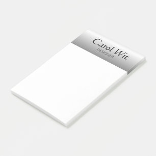 Simple shiny silver post-it notes