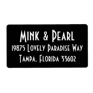 Simple Shipping Label Black & White B&W