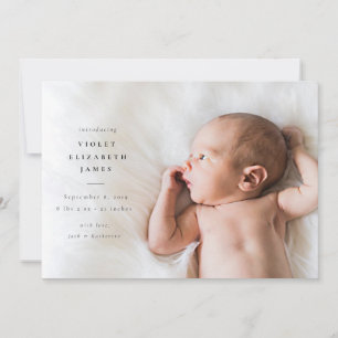 Simple Side Birth Announcement