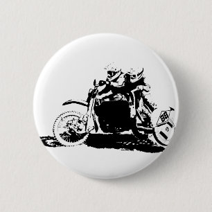 Simple Sidecarcross Design 6 Cm Round Badge