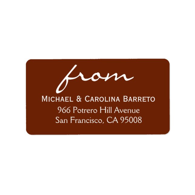 Simple Signature - Caramel Label (Front)