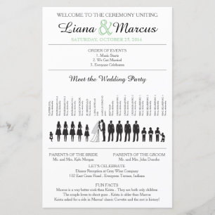 Simple Silhouettes Ceremony Program