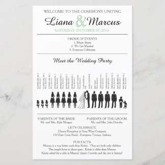 Simple Silhouettes Ceremony Program